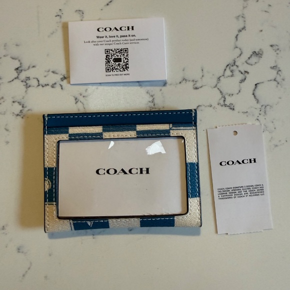 Coach Checkerboard Card Holder - Picture 2 of 2